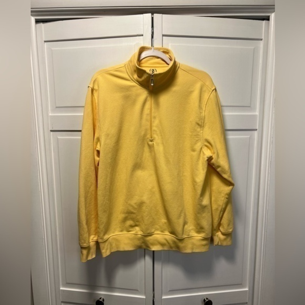 IZOD 1/4 Zip Long Sleeve Polo Golf Shirt Size Men’s Medium Color Yellow